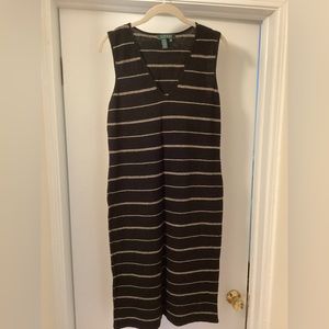Ralph Lauren size M 83% linen sleeveless mid length dress